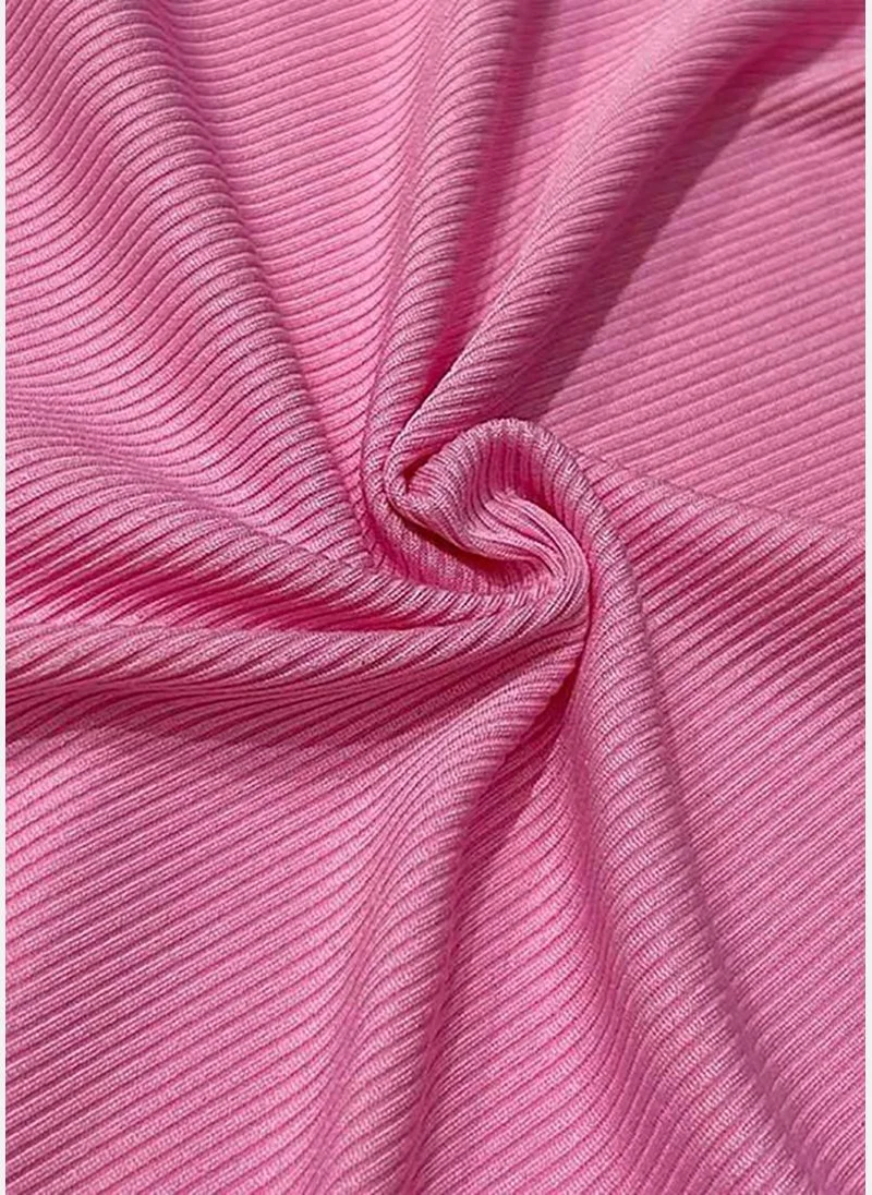 YUNIQEE Pink Striped Sleeveless Top & Skirt