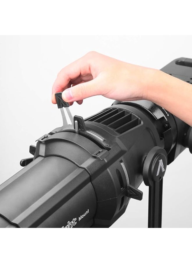 أبتشر Aputure 36° Spotlight Mount Set، مجموعة قواعد إسقاط ضوء بزاوية 36° لمعدّلات الإضاءة، مصمّمة لمصابيح Aputure LS 300d II، 120d II، 300X وغيرها من المصابيح المزودة بقاعدة Bowens. - Image 3