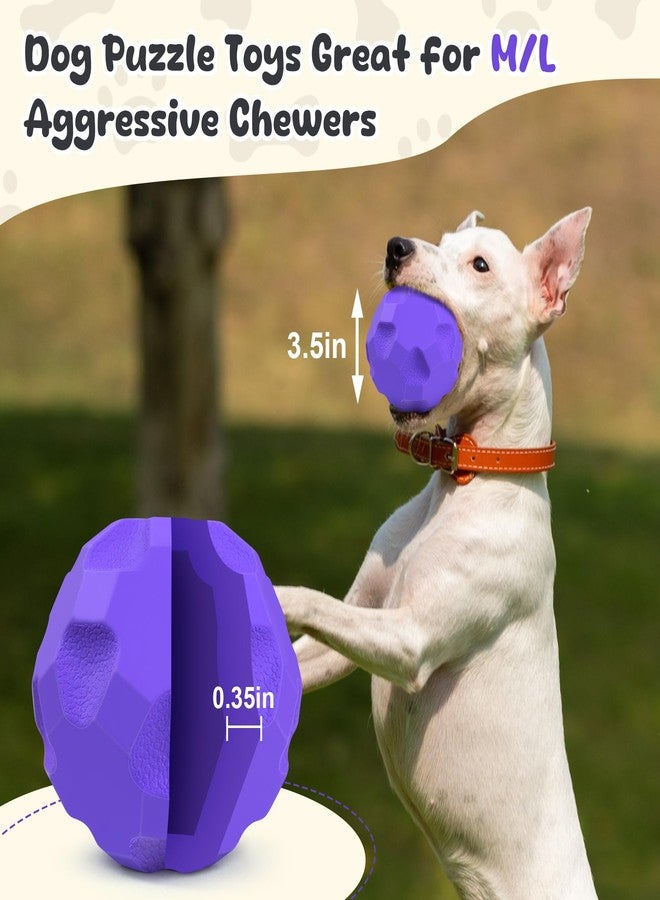 TROUSKAIG Durable Dog Balls, Dog Puzzle Toy for Boredom, Dogs Enrichment Toy, Interactive Treat Dispensing Balls for Large Dogs to Keep Them Busy - Image 2
