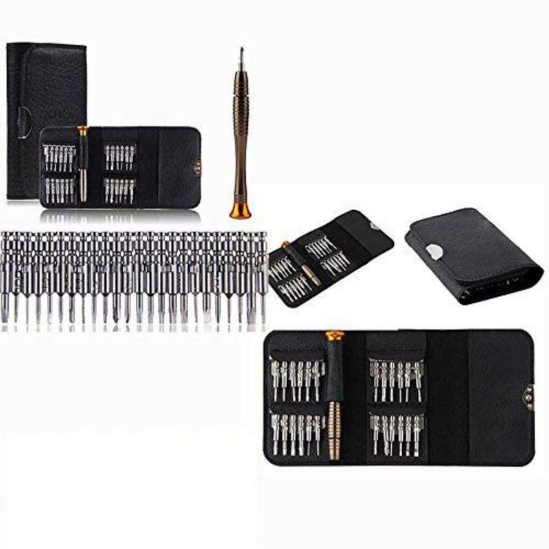 DIY Crafts DIY Crafts 25 in 1 Precision Screwdriver Set Multi Pocket Torx Cell Phone Laptop Mini Electronic Opening for PC Camera Tablet Portable Wallet Repairing (Black 12, Silver) HBIN  - Image 3