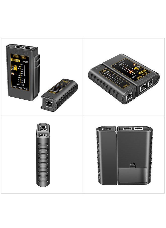 ANENG - ANENG M469D Network Cable Tester Pairing Instrument for RJ11 RJ45 Telephone Lines with LED Indicator, On-off Checking/ Shielded Network Cable/ Long-distance Testing - Image 1
