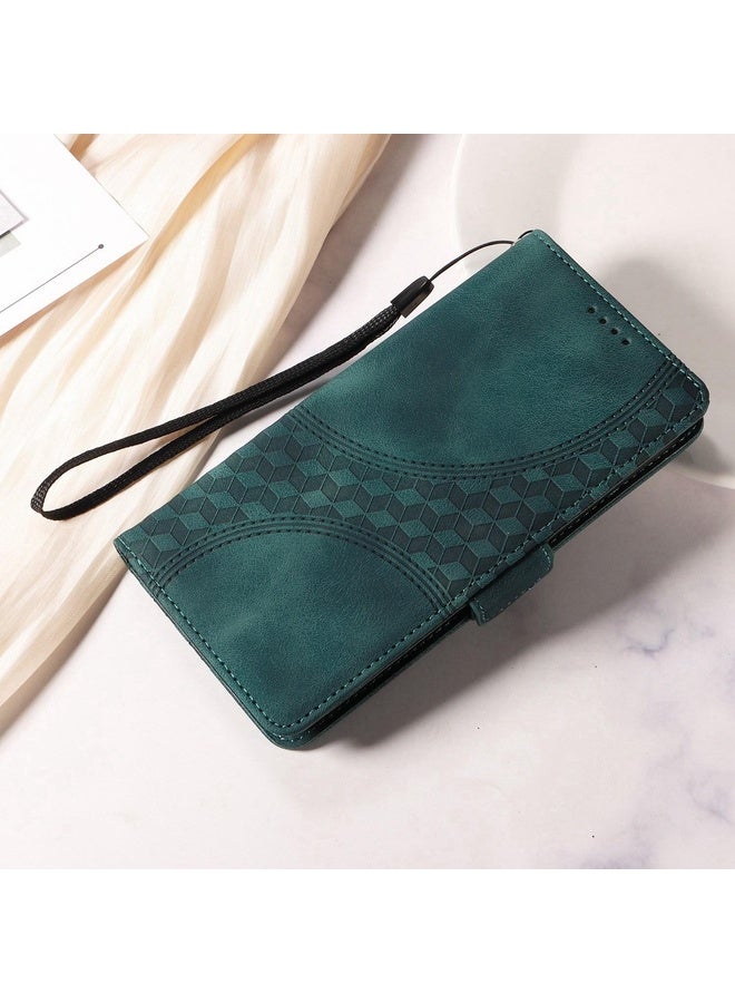 Case Cover For Samsung Galaxy S20 Embossed Rhombus Starry Leather Phone Case(Green)