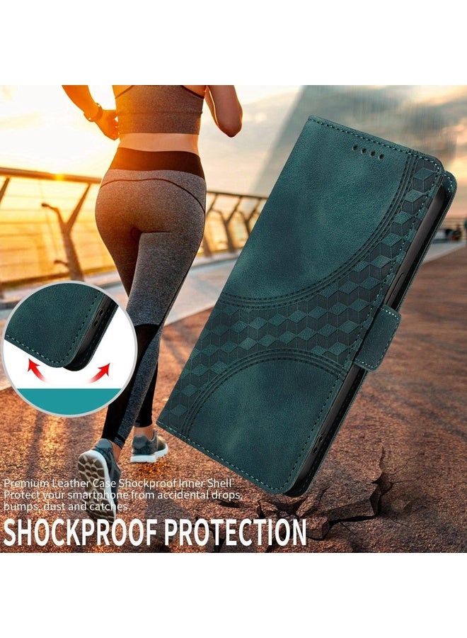 Case Cover For Samsung Galaxy S20 Embossed Rhombus Starry Leather Phone Case(Green)
