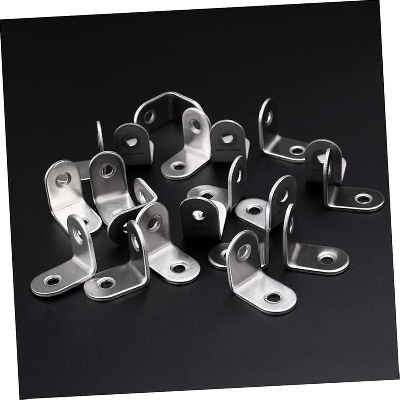 Heavy Duty Stainless Steel Corner Brackets 30pcs For Shelves Furniture Support - Image 3