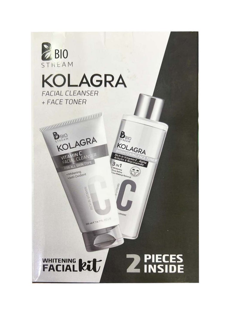 KOLAGRA KOLAGRA VITAMIN C FACIAL CLEANSER +FACE TONER OFF 