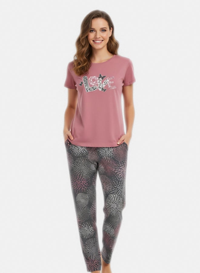 Carina Cookies Love Print Pyjama Set - Image 1