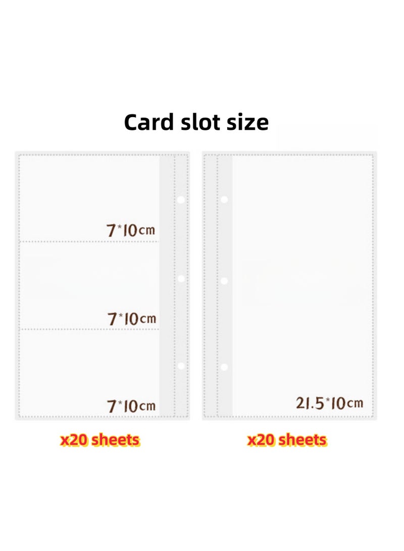 NOVOLAN Travel Memory Scrapbook, Concert Ticket Storage Album Ticket Stub Collection Album Binder Movie Train Ticket Travel Souvenir Album, Organize & Preserve Your Memories, 160 Card Slots (brown) - Image 2