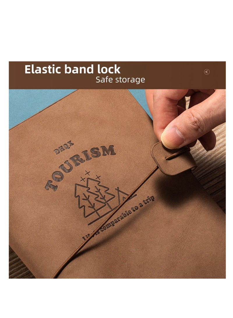 NOVOLAN Travel Memory Scrapbook, Concert Ticket Storage Album Ticket Stub Collection Album Binder Movie Train Ticket Travel Souvenir Album, Organize & Preserve Your Memories, 160 Card Slots (brown) - Image 4