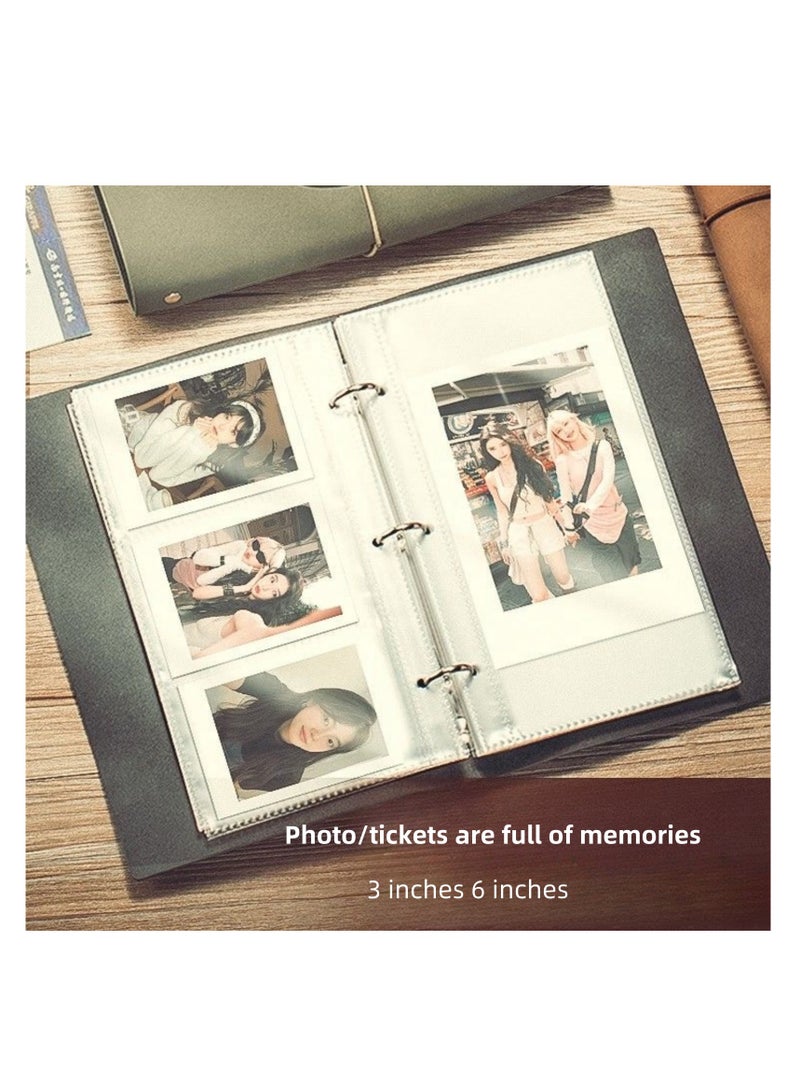 NOVOLAN Travel Memory Scrapbook, Concert Ticket Storage Album Ticket Stub Collection Album Binder Movie Train Ticket Travel Souvenir Album, Organize & Preserve Your Memories, 160 Card Slots (brown) - Image 5