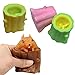 Mimeile Squirrel Squeeze Toys Evil Squirrel Decompression Squirrel Cup Rubber Fidget Toy Interactive 4Pcs Weird Stress Relief Anxiety Autism Funny Jokes Easter Gift Office Game for Baby Kid Adult Toddler - Image 2