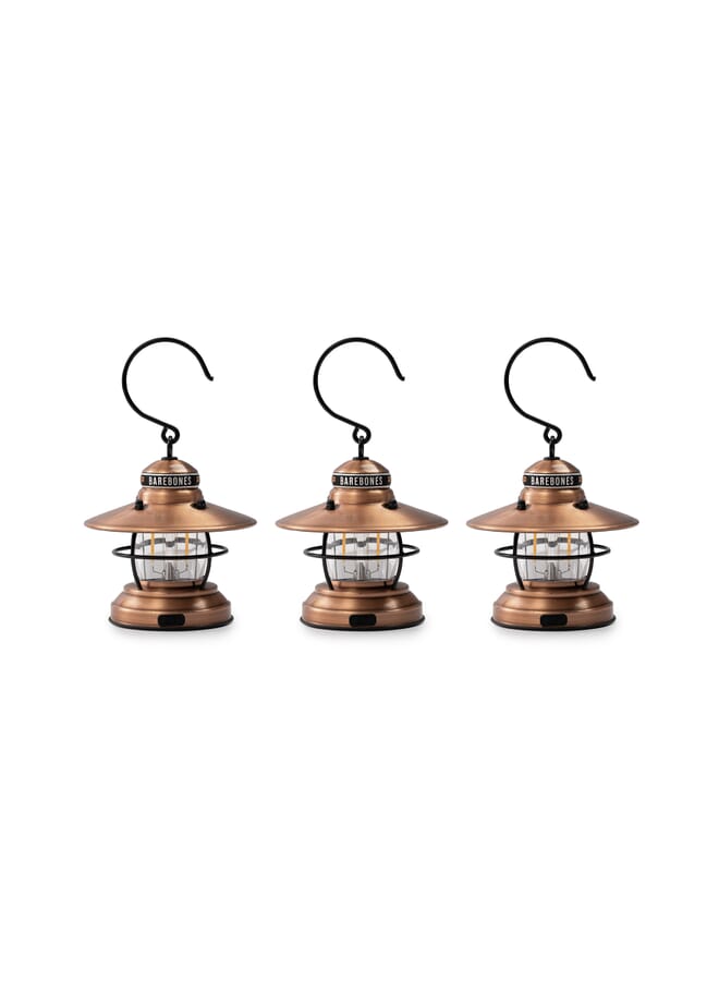Barebones Edison Mini Lantern (Copper) 3 Pack - Image 1