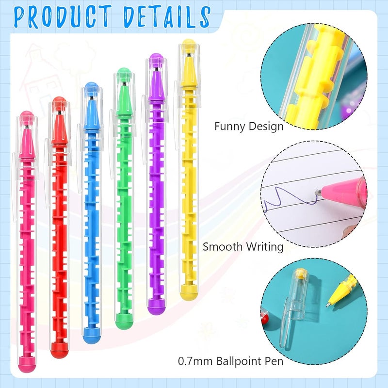 Epakh Epakh 36 Pcs Maze Puzzle Shape Ballpoint Pen with Built in Ball Novelty Creative Pens Blue Ink Fidget Maze Toy Stress Relief Puzzle toys for Adult Kids Office School Party Favor Bright Colors - Image 2