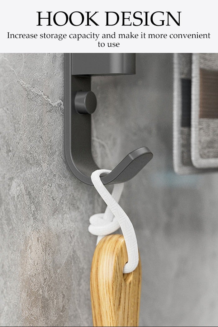 DUNISO Towel Rack，Swivel Towel Bar，Non Perforated Towel Rack with 5 Arms，Sturdy and Durable，Space Saving，for Bathroom, Kitchen - Image 5