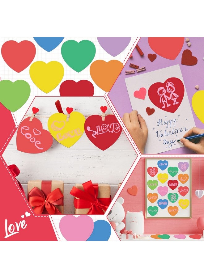 Geyee 108 Pcs Heart Cutouts Paper Heart Bulletin Board Cutouts Assorted Color Heart Shaped Die Cut for Classroom Decor Teachers Kids DIY Craft School Bulletin Board Decorations (3.46 Inch) - Image 3