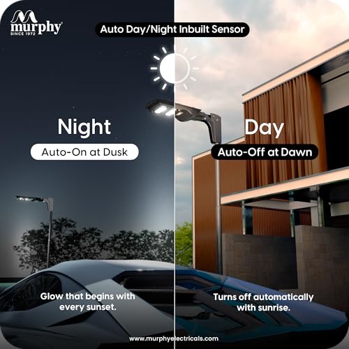 Murphy 30W Solar Street Light | Light Output Equivalent to 6W LED | 48 SMD LEDs | 5Ah Battery | Dusk to Dawn Auto On/Off | Motion Sensor | IP65 Waterproof | Cool White | ABS Body | 1 Year Warranty - Image 5
