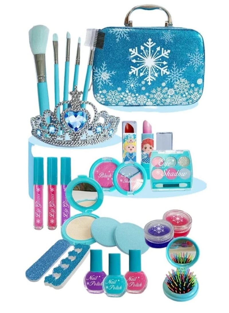 MARAH TOYS Kids Makeup Kit for Girls, Unicorn Makeup Kit, Real Washable Makeup Kit for Little Girls, Little Princess Makeup for Kids Birthday Gifts, Unicorn Toys for Girls - Image 1