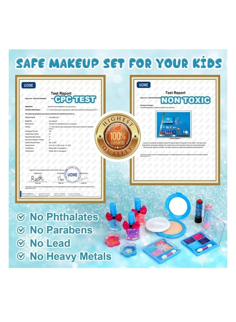 MARAH TOYS Kids Makeup Kit for Girls, Unicorn Makeup Kit, Real Washable Makeup Kit for Little Girls, Little Princess Makeup for Kids Birthday Gifts, Unicorn Toys for Girls - Image 3