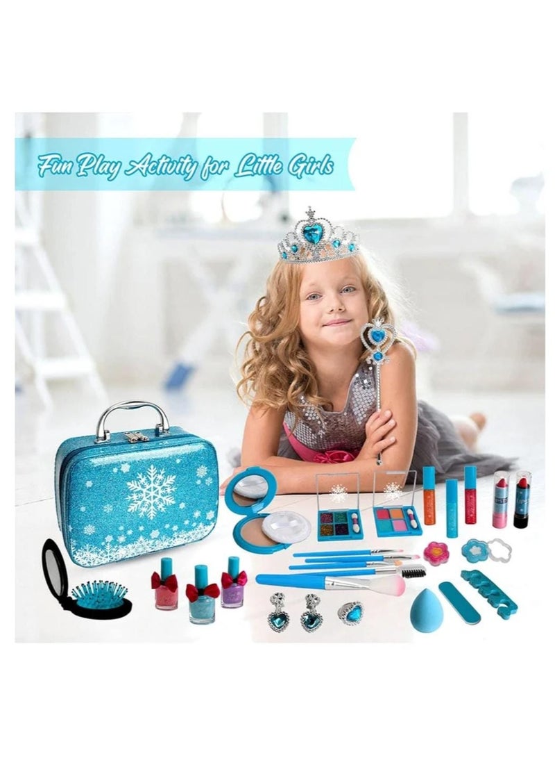 MARAH TOYS Kids Makeup Kit for Girls, Unicorn Makeup Kit, Real Washable Makeup Kit for Little Girls, Little Princess Makeup for Kids Birthday Gifts, Unicorn Toys for Girls - Image 4