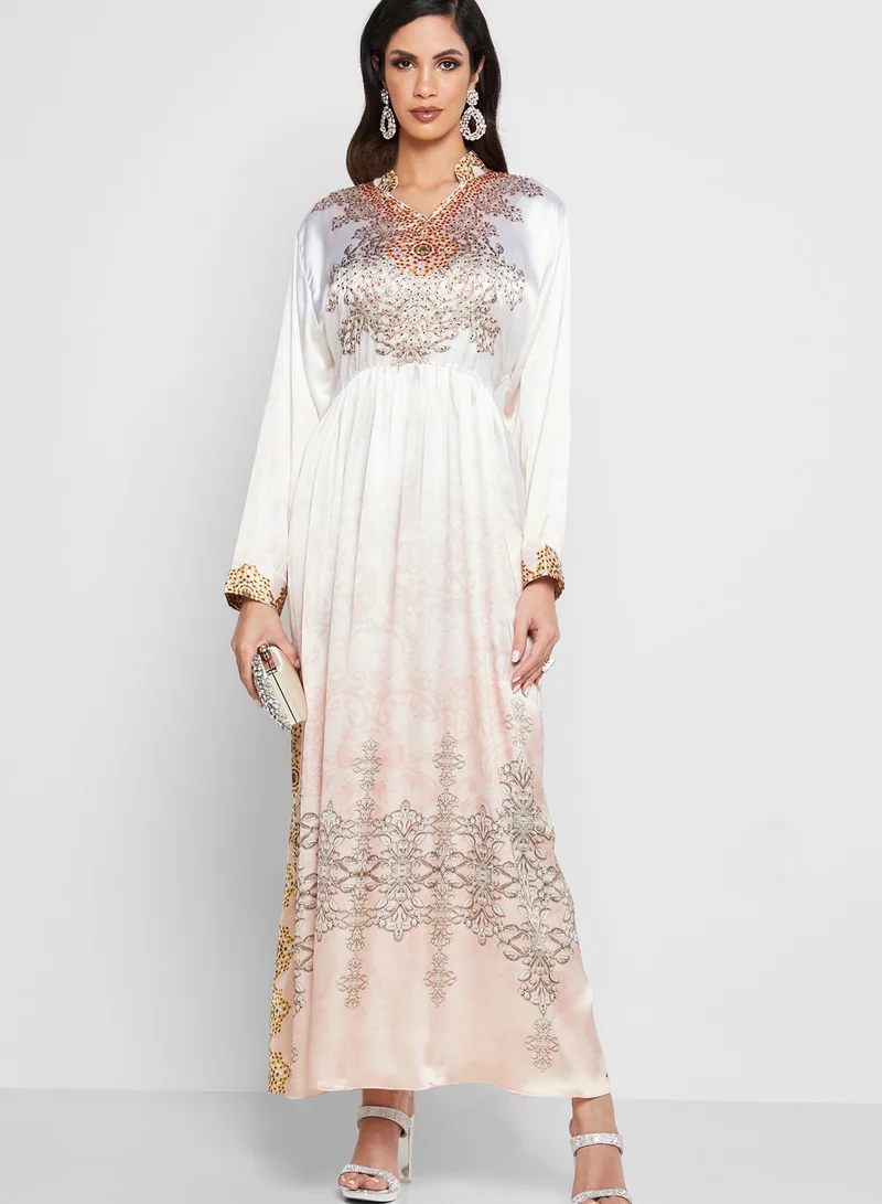 hayas closet Printed Jalabiya