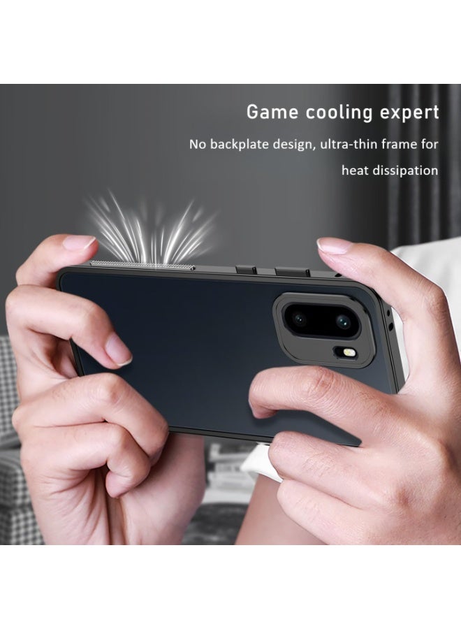 عام غطاء بإطار معدني متوافق مع وان بلس إيس 6 5G، مزود بغطاء للعدسة، هيكل من البولي كربونات متين رفيع مع تبديد حراري مضاد للسقوط. - Image 4