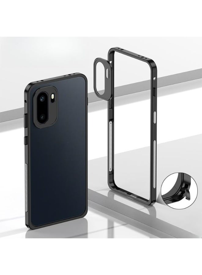 عام غطاء بإطار معدني متوافق مع وان بلس إيس 6 5G، مزود بغطاء للعدسة، هيكل من البولي كربونات متين رفيع مع تبديد حراري مضاد للسقوط. - Image 1