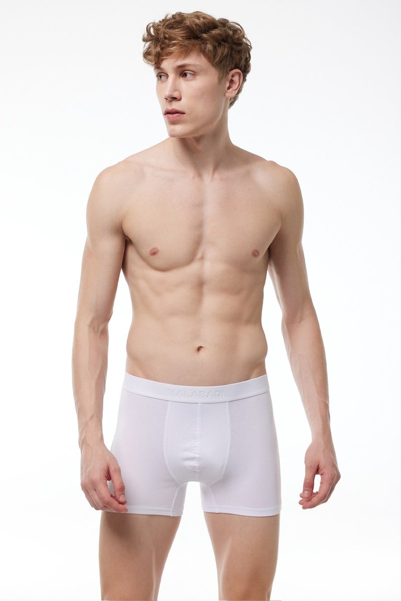 Malabadi Men's White 5 Pack Milan Modal Boxer 014  - Image 3