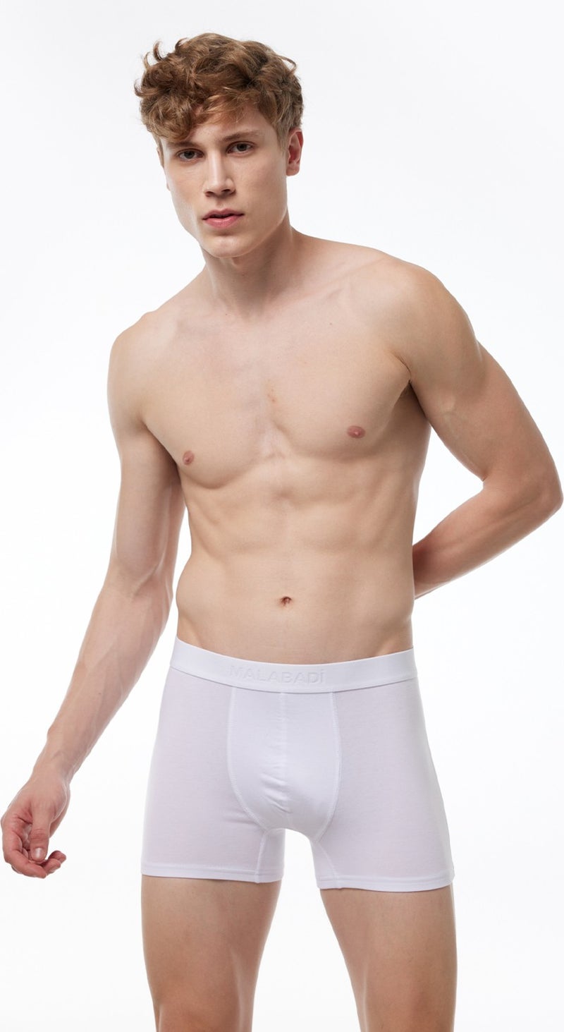 Malabadi Men's White 5 Pack Milan Modal Boxer 014  - Image 2