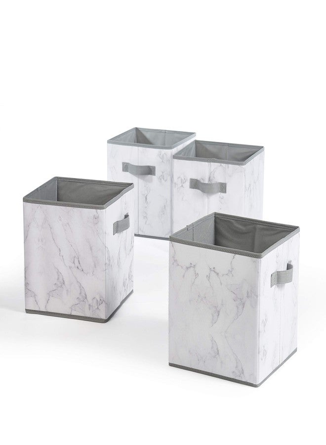 Urban Lifestyle Urban Shop Marble Storage Cubes, Set of 4, Grey/White - Image 1