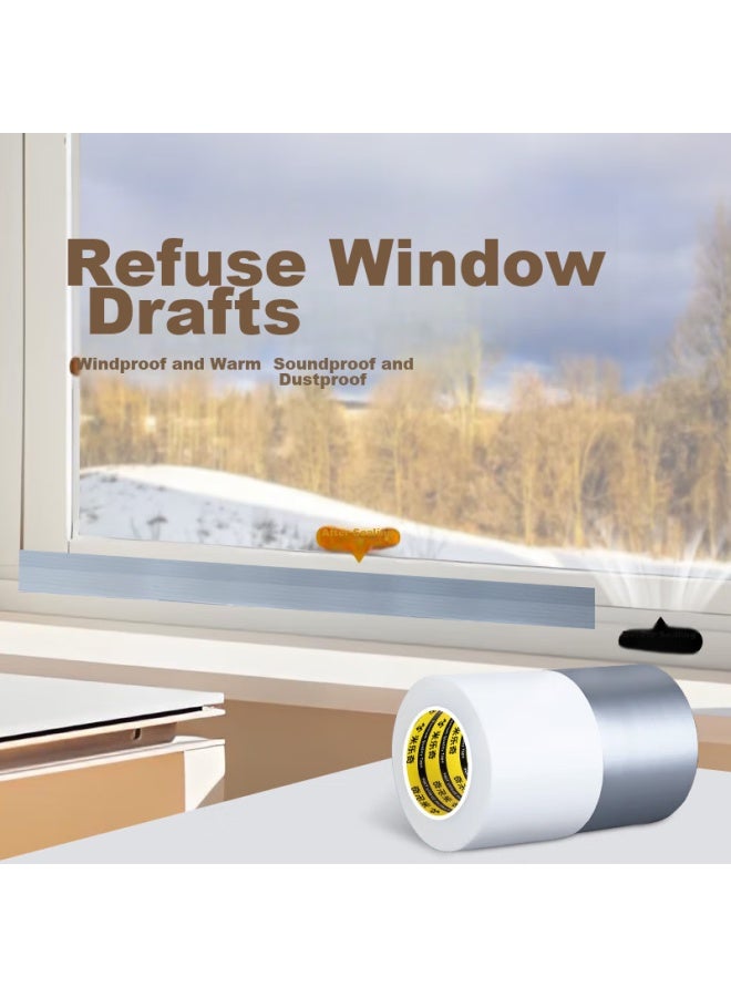 Miloch Miluqi Windproof Tape For Sealing Windows And Doors, Sun-Resistant, Freeze-Resistant, Windproof, Warm, Waterproof, Self-Adhesive, Non-Peeling, Specialized For Window Sealing, White - 5Cm Wide * 20M Long [2 Rolls] - Image 4