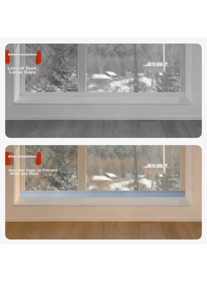 Miloch Miluqi Windproof Tape For Sealing Windows And Doors, Sun-Resistant, Freeze-Resistant, Windproof, Warm, Waterproof, Self-Adhesive, Non-Peeling, Specialized For Window Sealing, White - 5Cm Wide * 20M Long [2 Rolls] - Image 5