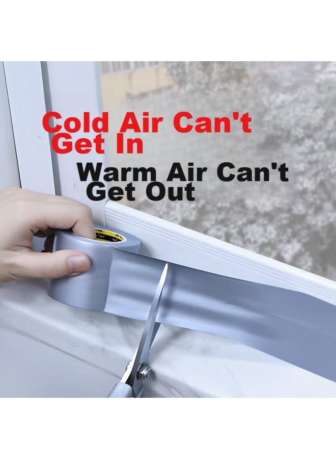 Miloch Miluqi Windproof Tape For Sealing Windows And Doors, Sun-Resistant, Freeze-Resistant, Windproof, Warm, Waterproof, Self-Adhesive, Non-Peeling, Specialized For Window Sealing, White - 5Cm Wide * 20M Long [2 Rolls] - Image 2