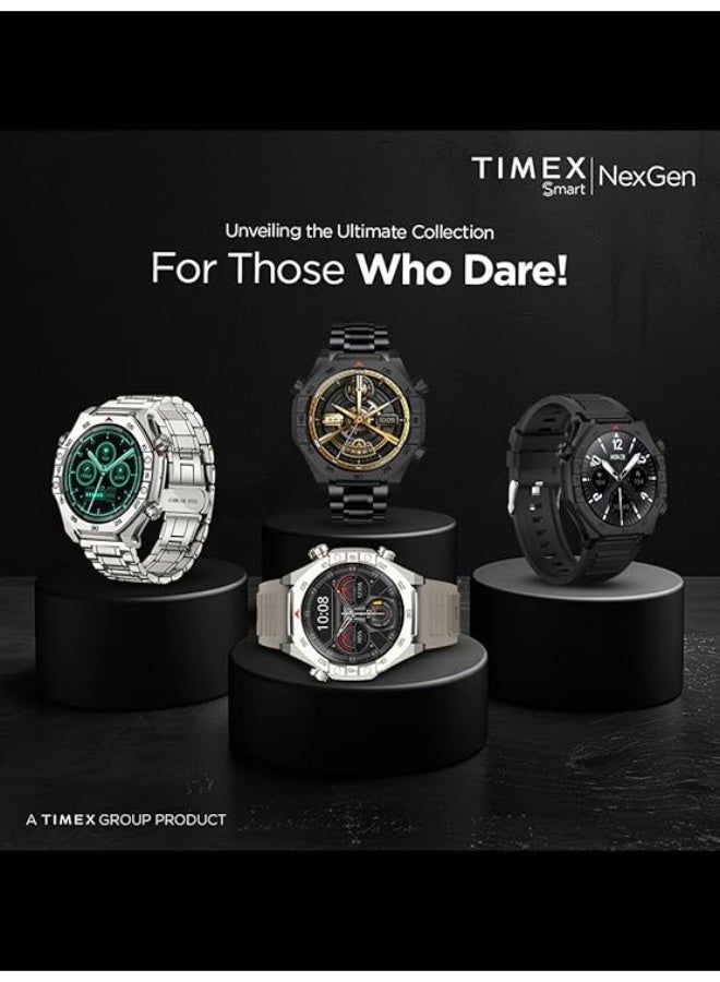 تيميكس ساعة TIMEX Smart NexGen الذكية بشاشة AMOLED مقاس 1.43 بوصة (3.6 سم)، مع تاج وظيفي وإمكانية إجراء مكالمات عبر البلوتوث - للجنسين - TWTXW702T - Image 2