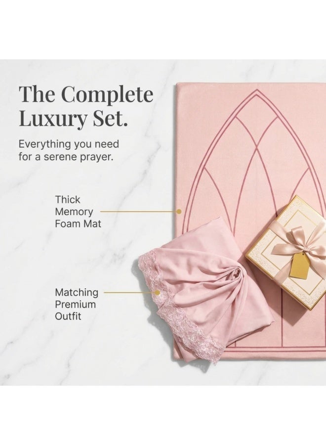 Dakakeen Concept Pink Extra-Thick Padded Memory Foam Prayer Mat – Dakakeen Luxury Padded Memory-Foam Set, Thick Padded Prayer Rug & Set for Home, Mosque & Travel - Image 5