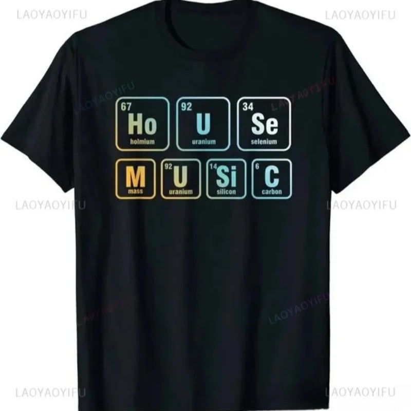 T Shirt - Techno Detroit Edm Berlin House Music Style Round Neck - Image 4