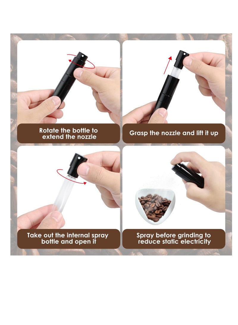 XiuWoo Coffee Bean Dosing Cup and Spray Bottle Set Ceramic Coffee Dosing Tray with Espresso Distribution Tools and Spoon Easy to Use Reusable Coffee Bean Measuring Cup Dosing Vessel Tray Kit, White - Image 5