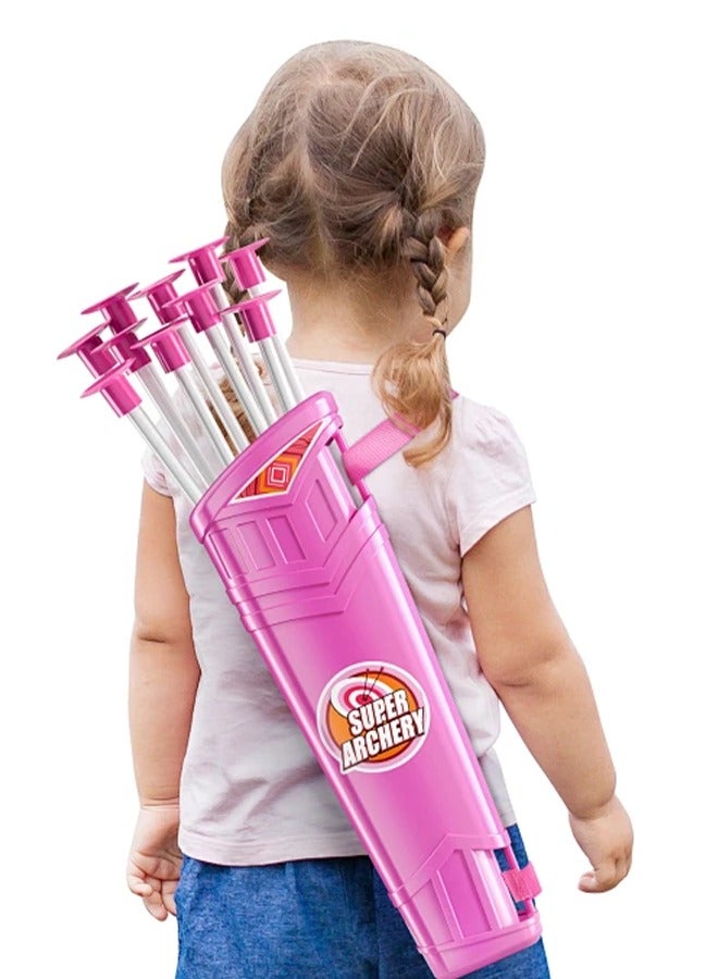 TEMI Kids Bow and Arrow Set, LED Light Up Archery Toy Set with 10 Suction Cup Arrows, Target and Quiver, Indoor and Outdoor Toys for Children Boys Girls  - Image 3