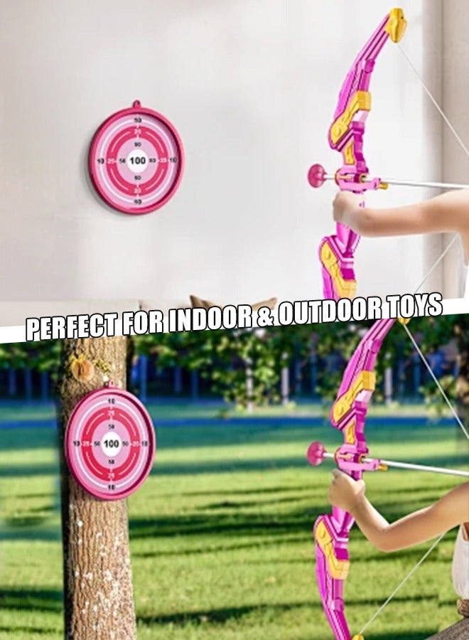 TEMI Kids Bow and Arrow Set, LED Light Up Archery Toy Set with 10 Suction Cup Arrows, Target and Quiver, Indoor and Outdoor Toys for Children Boys Girls  - Image 2