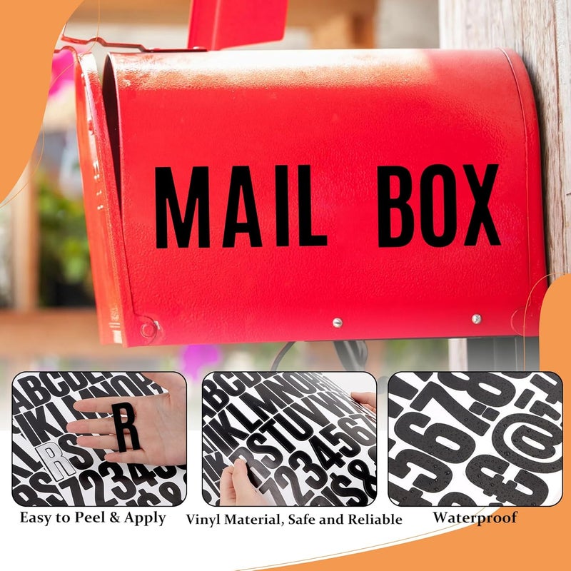Metsyth Letter Stickers 30 Sheets 1500 PCS Large Alphabet Sticker 2 Inch Vinyl Self Adhesive Stick on Stickers for Water Bottles Cup Mailbox Number Address Craft Scrapbooking Bulletin Board Decor Black - Image 3