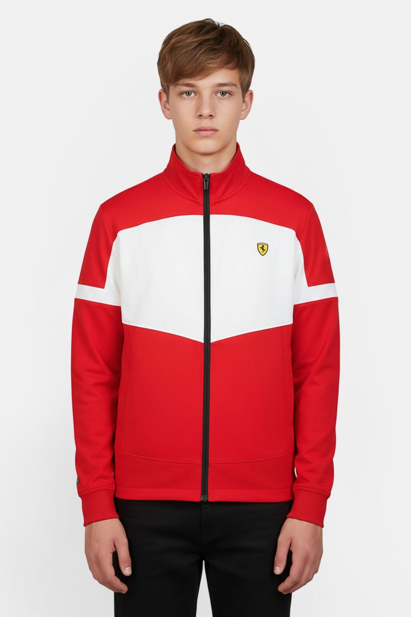 Scuderia Ferrari Men Brand Logo Softshell Jacket, Multicolor - Image 1