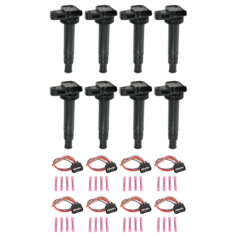TRQ Ignition Coil Set Compatible with 20012007 Lexus GS430 20032009 GX470 20012006 LS430 19982007 LX470 20022010 SC430 Toyota 4Runner Land Cruiser 20012009 Sequoia 20002009 Tundra