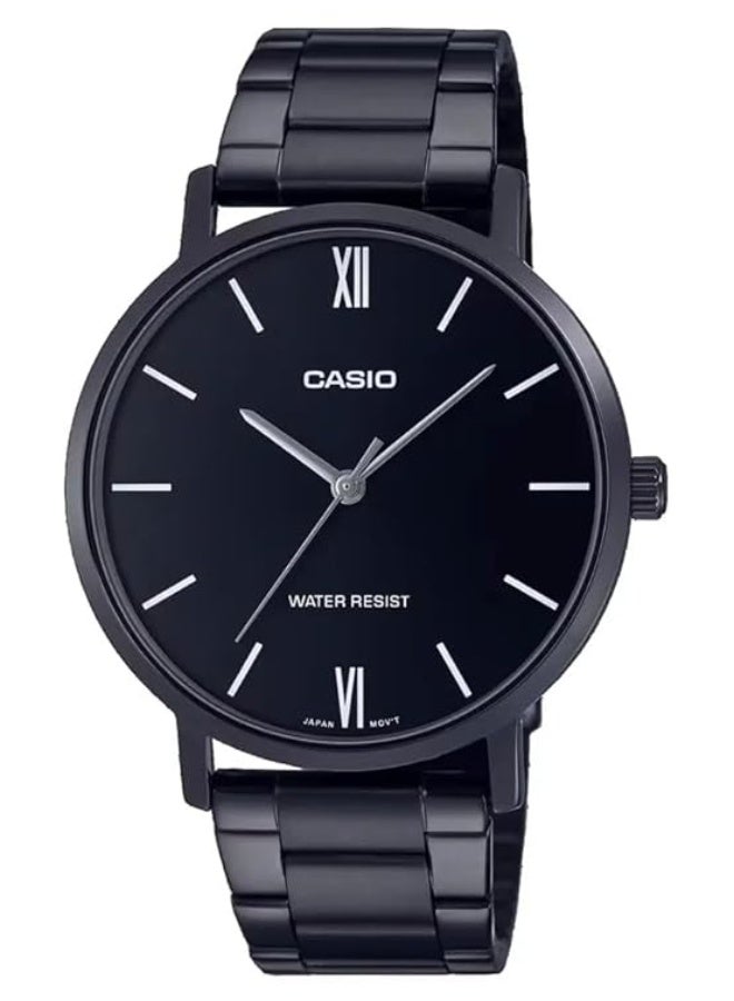 Casio MTP-VT01B-1BUDF Analog Black Dial Men's Watch - Image 1