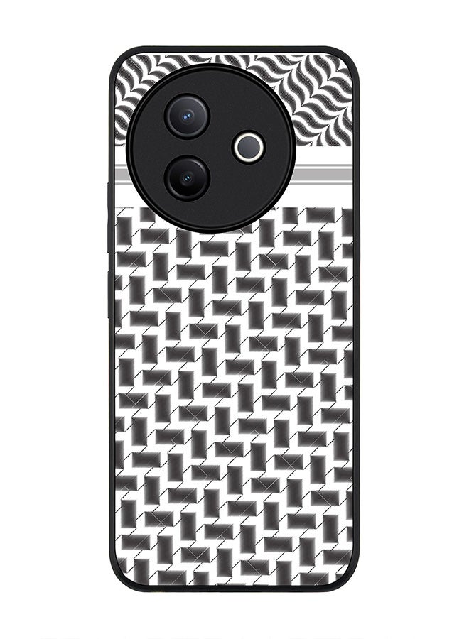 Stylizedd غطاء لهاتف Vivo Y39 5G / vivo Y300i 5G، حماية كاميرا رفيعة، غطاء هاتف مضاد للصدمات - شماغ (أسود) - Image 1