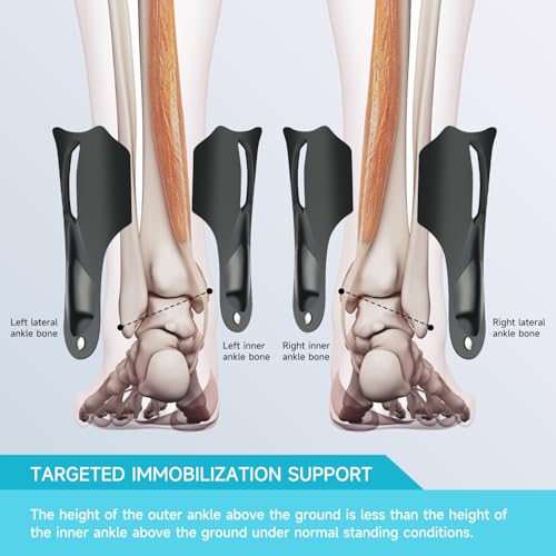 Hocafer Left Ankle Brace for Women & Men - Ankle Support Sprained Ankle Brace for Achilles,Tendon,Sprain,Injury Recovery,Ankle Support Brace for Running, Basketball, Football (Black,M,Left) - Image 2