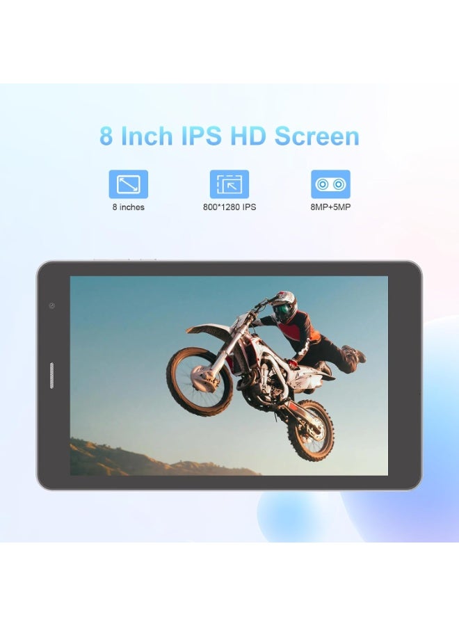 ريبنيو تابلت 8 بوصة، أندرويد 14.0، معالج ثماني النواة، ذاكرة وصول عشوائي 8 جيجابايت، ذاكرة قراءة فقط 512 جيجابايت، مع شريحة اتصال 5G LTE، شاشة IPS عالية الدقة 1280 * 800، كاميرا مزدوجة 5 ميجابكسل + 8 ميجابكسل، CM817 Pro Max - Image 3
