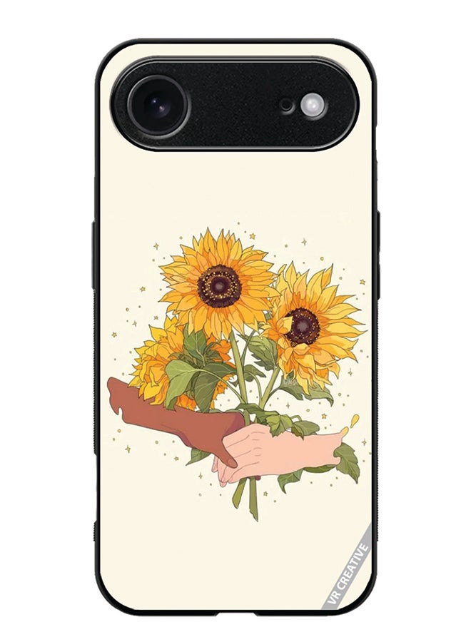Protective Case Cover For Apple iPhone 17 Air Sunflower With Hands Design Multicolour