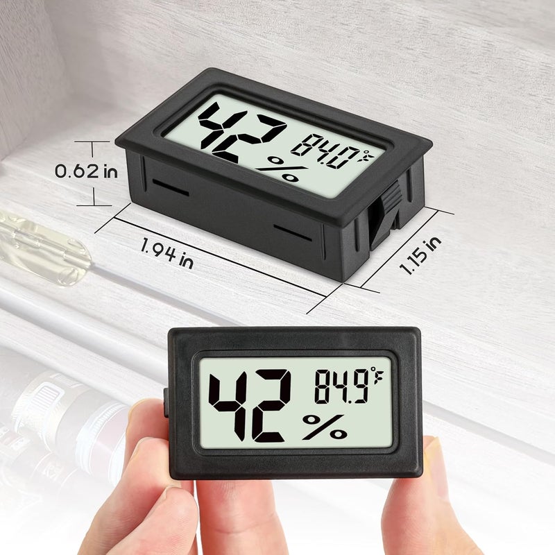 EWPJDK Mini Hygrometer Indoor Humidity Meter Hygrometer Thermometers 4 Pack Humidity Meters Gauge Mini Digital Thermometer for Humidors, Greenhouse, Garden, Cellar (3) - Image 2