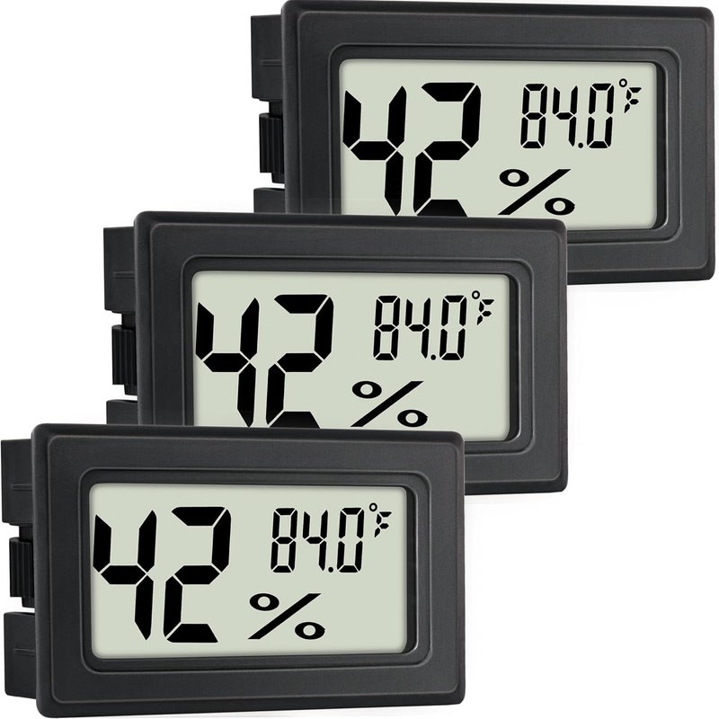 EWPJDK Mini Hygrometer Indoor Humidity Meter Hygrometer Thermometers 4 Pack Humidity Meters Gauge Mini Digital Thermometer for Humidors, Greenhouse, Garden, Cellar (3) - Image 1