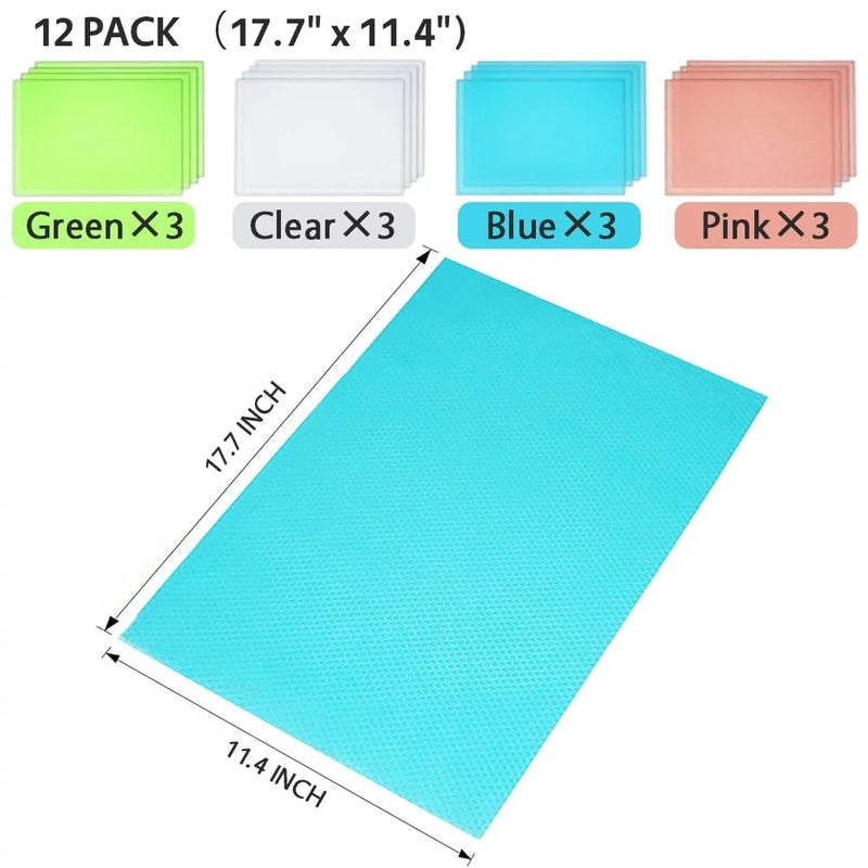 pepplo Shelf Liners for Kitchen Cabinets Drawer Liner Cabinet Liner Non Adhesive Oil-Proof Fridge Pads (Pink, Set of 4) - Image 2