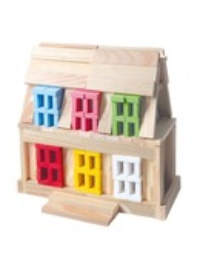 Creative Wooden Building Blocks For Kids 150 Pieces - Multi Color - Image 5