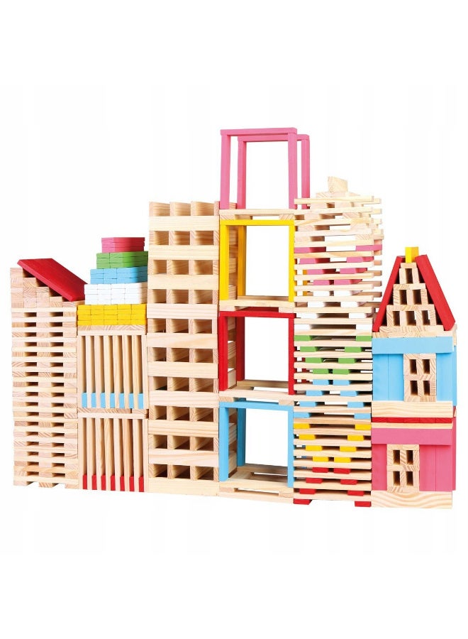 Creative Wooden Building Blocks For Kids 150 Pieces - Multi Color - Image 4